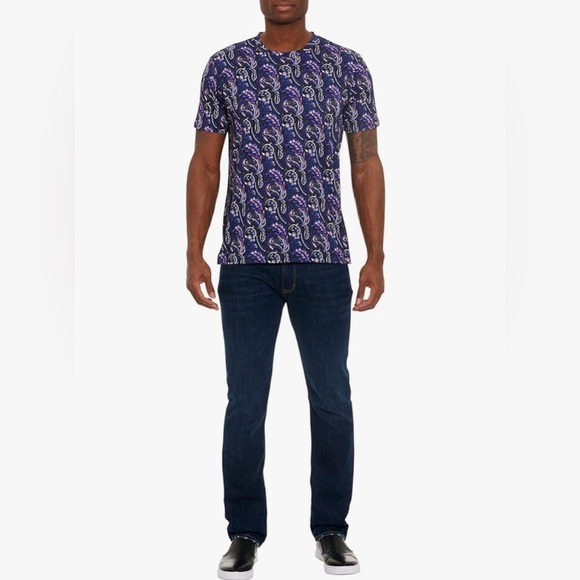 Robert Graham Men's Pallas Short-Sleeve Knit T-Shirt Size S NWT $128 - Picture 2 of 14